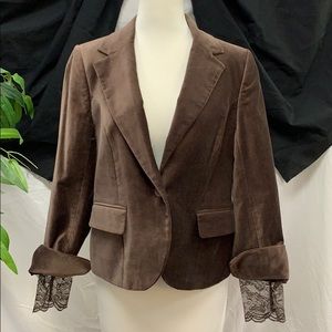 apostrophe Faux Velvet Blazer